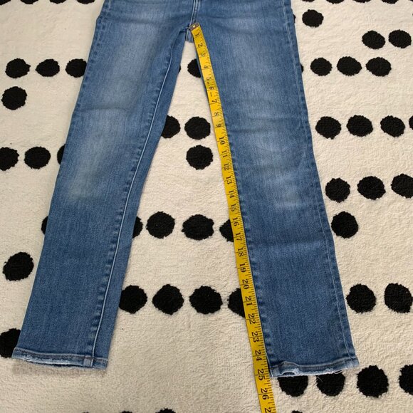 Aritzia Denim Forum The Lola High Rise Light Wash Denim Skinny Ankle Jeans - Picture 15 of 15